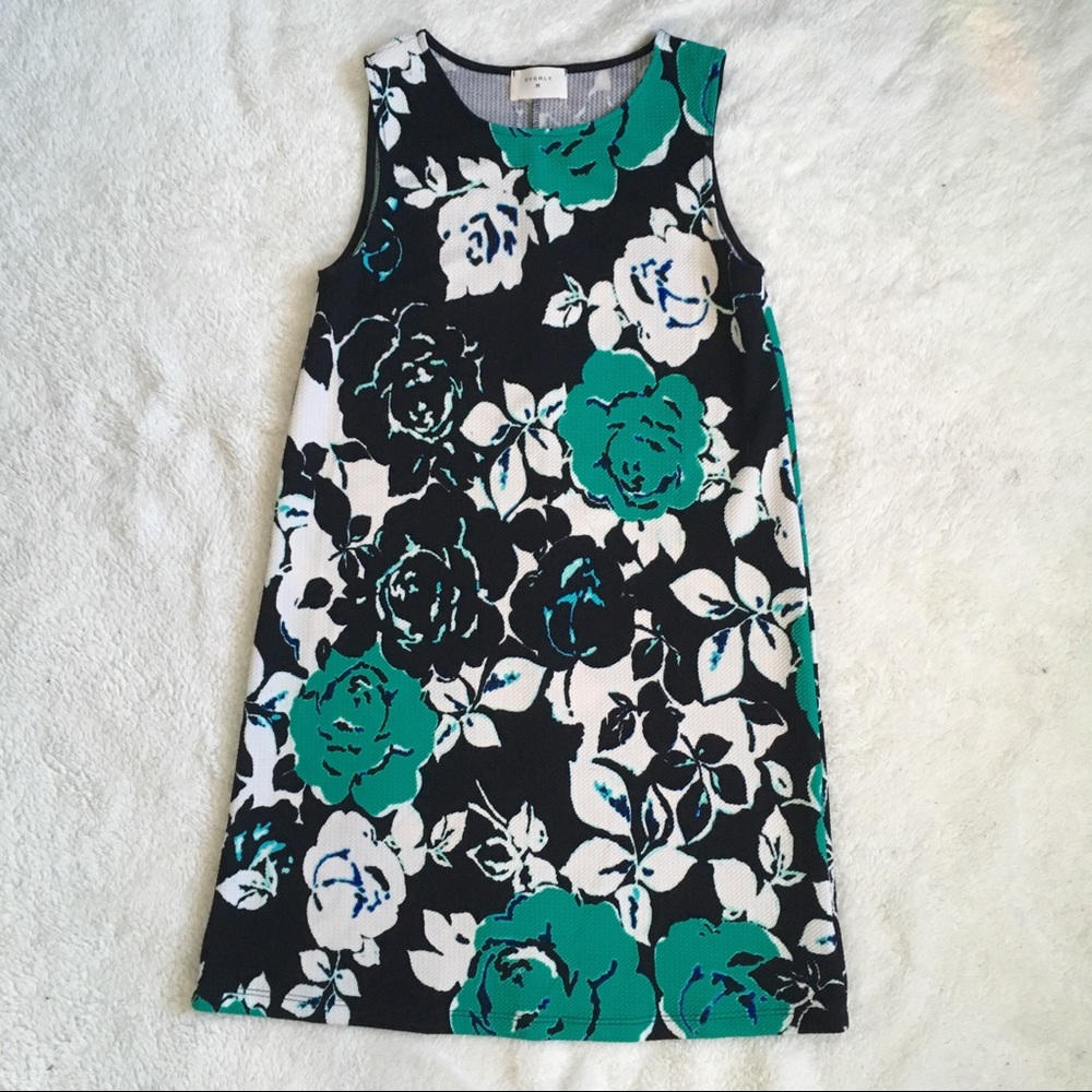 ModCloth Black & Teal Shift Dress